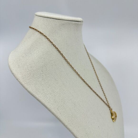 J. Crew Necklace Starfish Rhinestones Gold Tone Estate Costume Beach Ocean - Picture 5 of 10